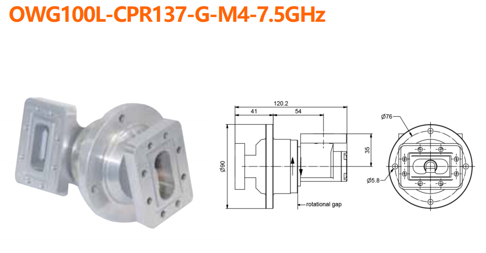 OWG100L-CPR137-G-M4-7.5GHz